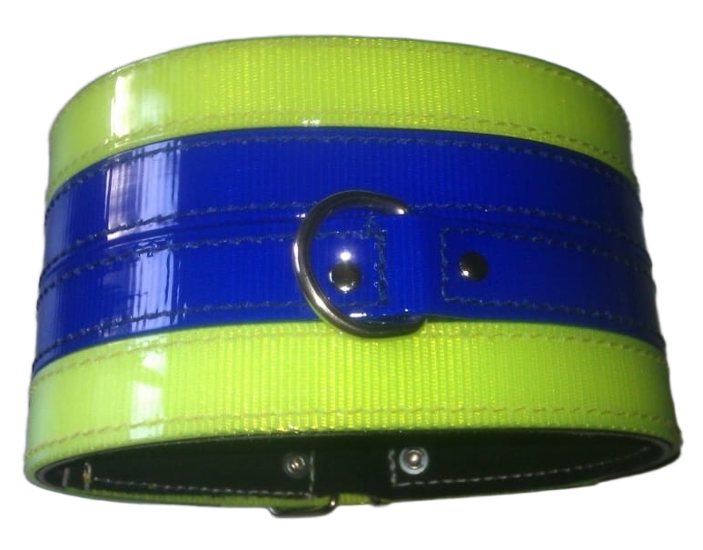 Poliuretano-Collares de perros de agarre. 10 cm. de ancho, (4 tiras de 2,5 cm). Variedad de tallas y colores.