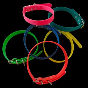 Collares de PVC. Variedad de anchos, tallas y colores.